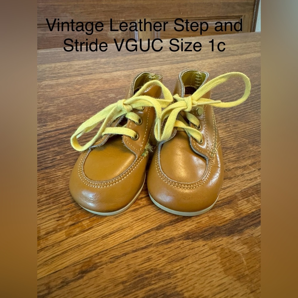 Vintage Baby Boy Leather Step and Stride Shoes